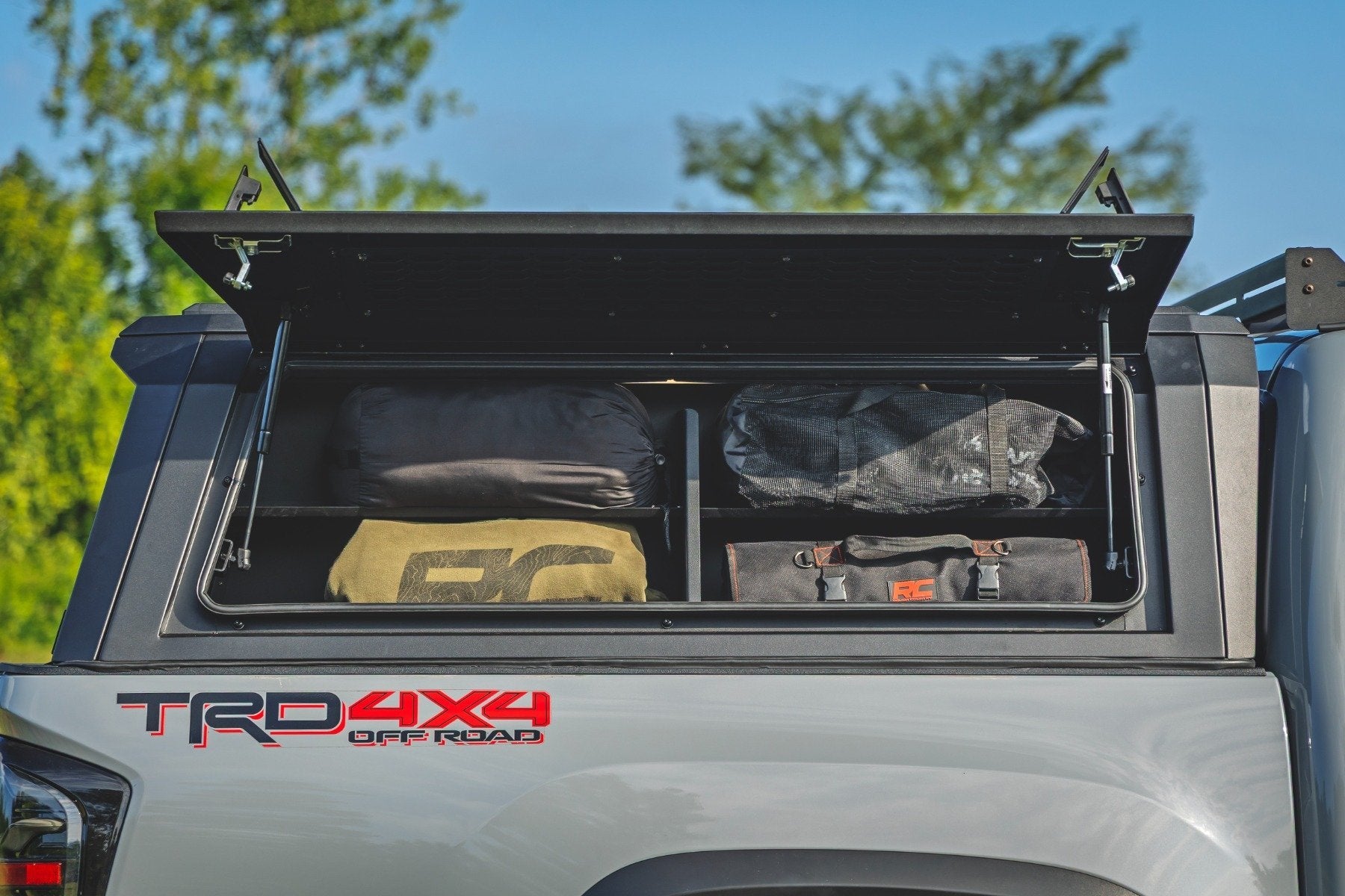 Rough Country Bed Cap Side Shelf Storage Bin for 2016-2023 Toyota Tacoma