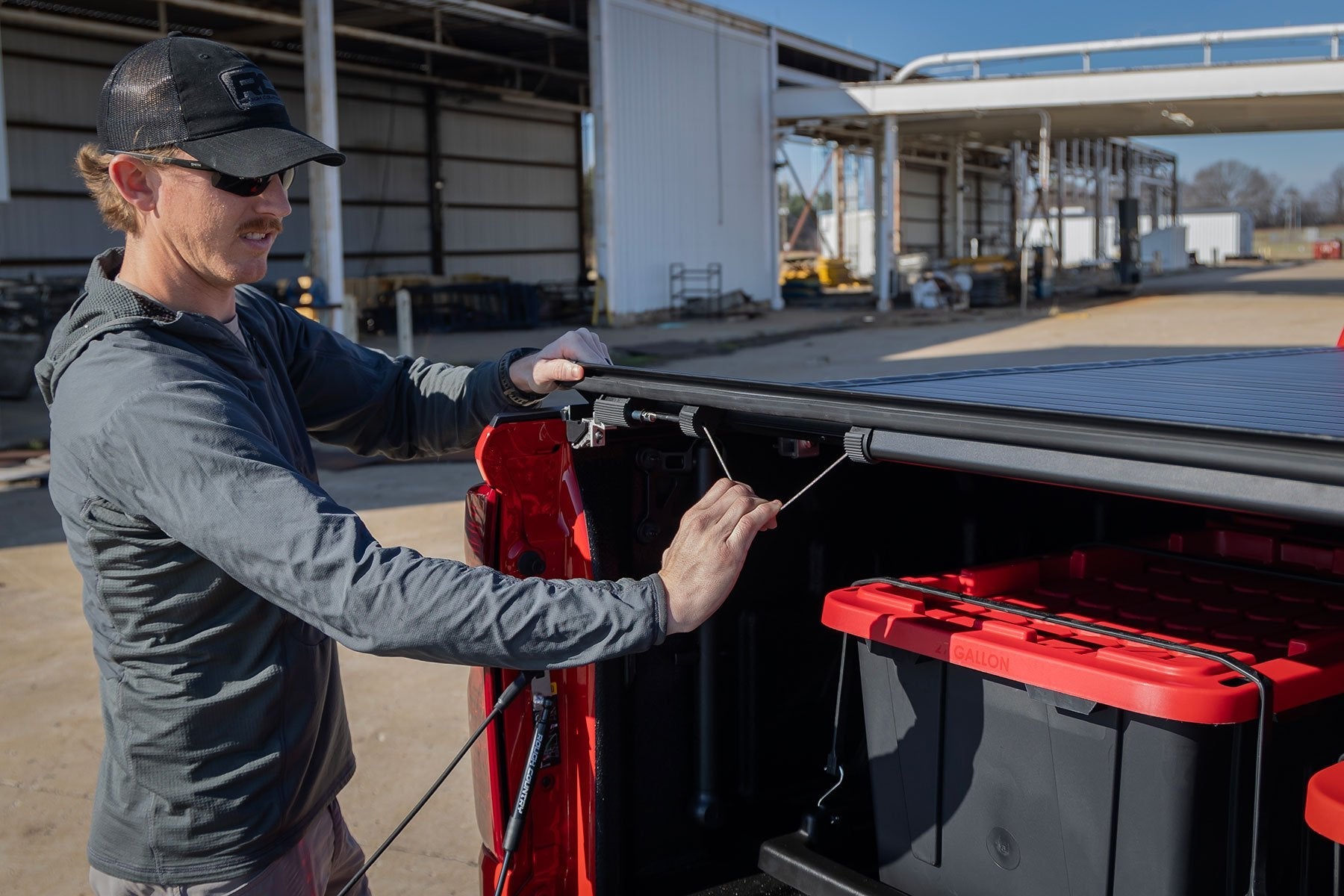 Rough Country Hard Roll up Tonneau Cover for 2019-2026 GM Silverado Sierra 1500 - Recon Recovery
