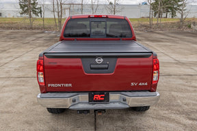 Rough Country Hard Fold Aluminum Tonneau Cover for 2005-2021 Nissan Frontier 5' Bed