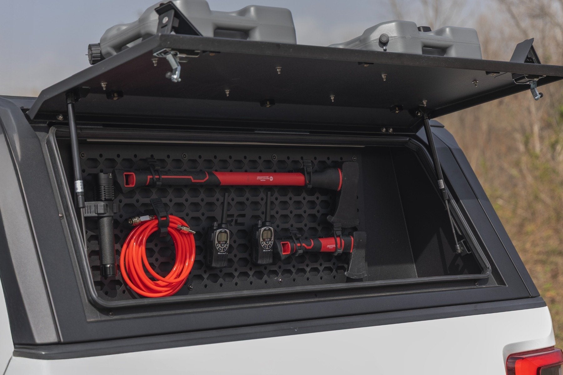 RC Modular Bed Cap Molle Panel & Storage Bin Accessory (Driver Side) + LED Lighting - Recon Recovery
