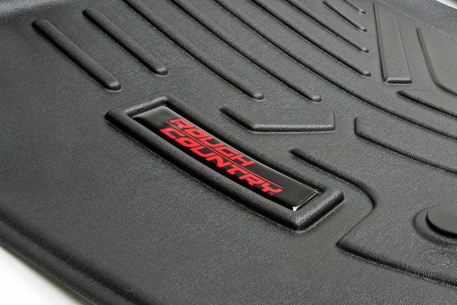 Rough Country Floor Mats | One Piece Front & Rear | Quad Cab | Ram 1500 (2012-2024 & Classic)