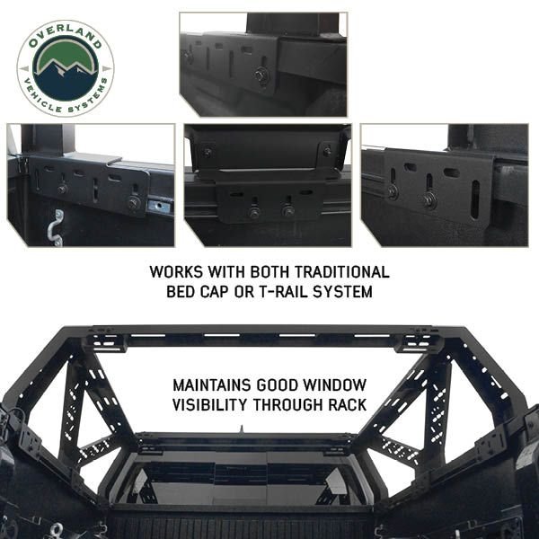 OVS Mid Height Overland Bed Rack for 2016-2023 Toyota Tacoma - Recon Recovery