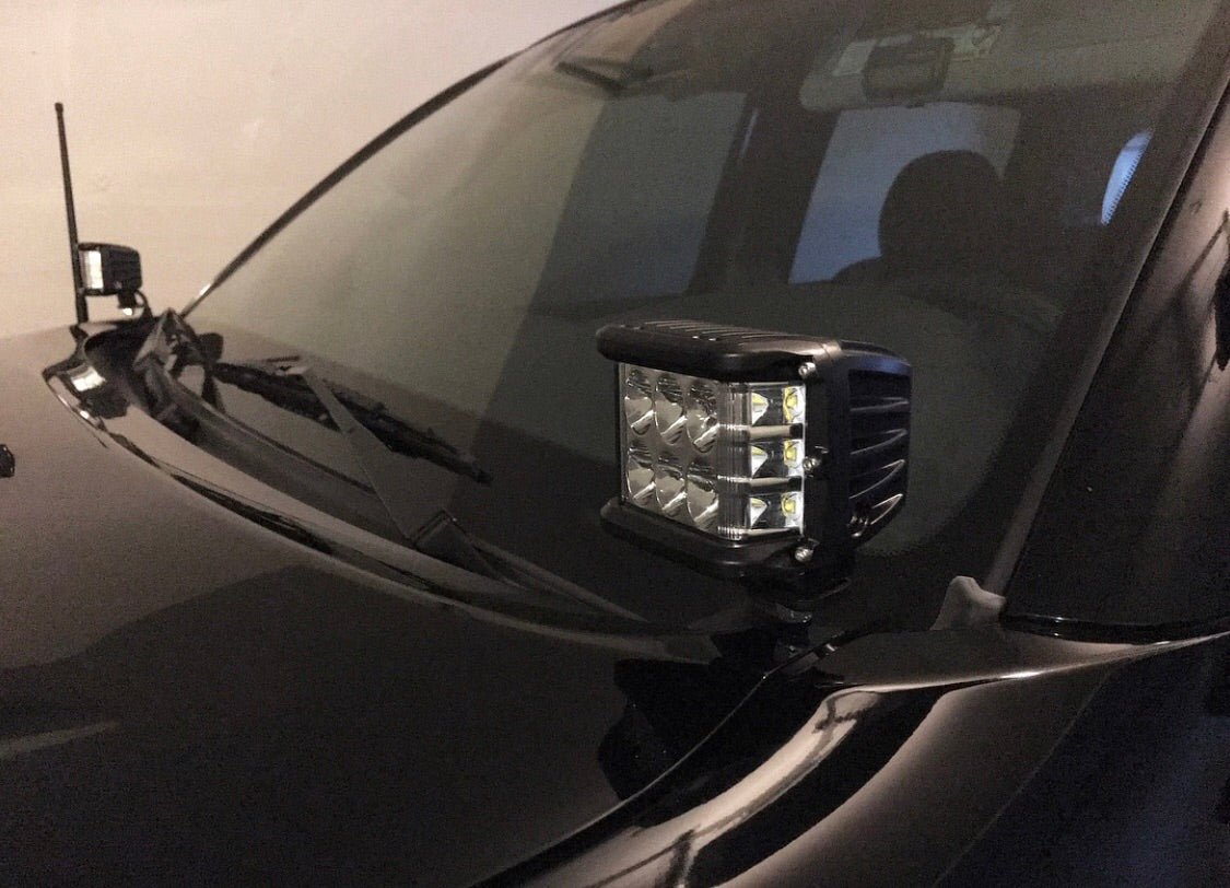 Low Profile Bolt On Ditch Light Mounting Brackets For 2014-2021 Toyota Tundra