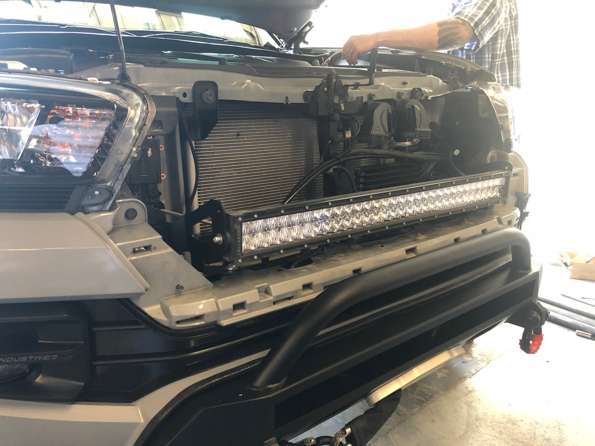 Hidden Upper Grille LED Light Bar Mounting Brackets For 2016-2023 Toyota Tacoma - Recon Recovery