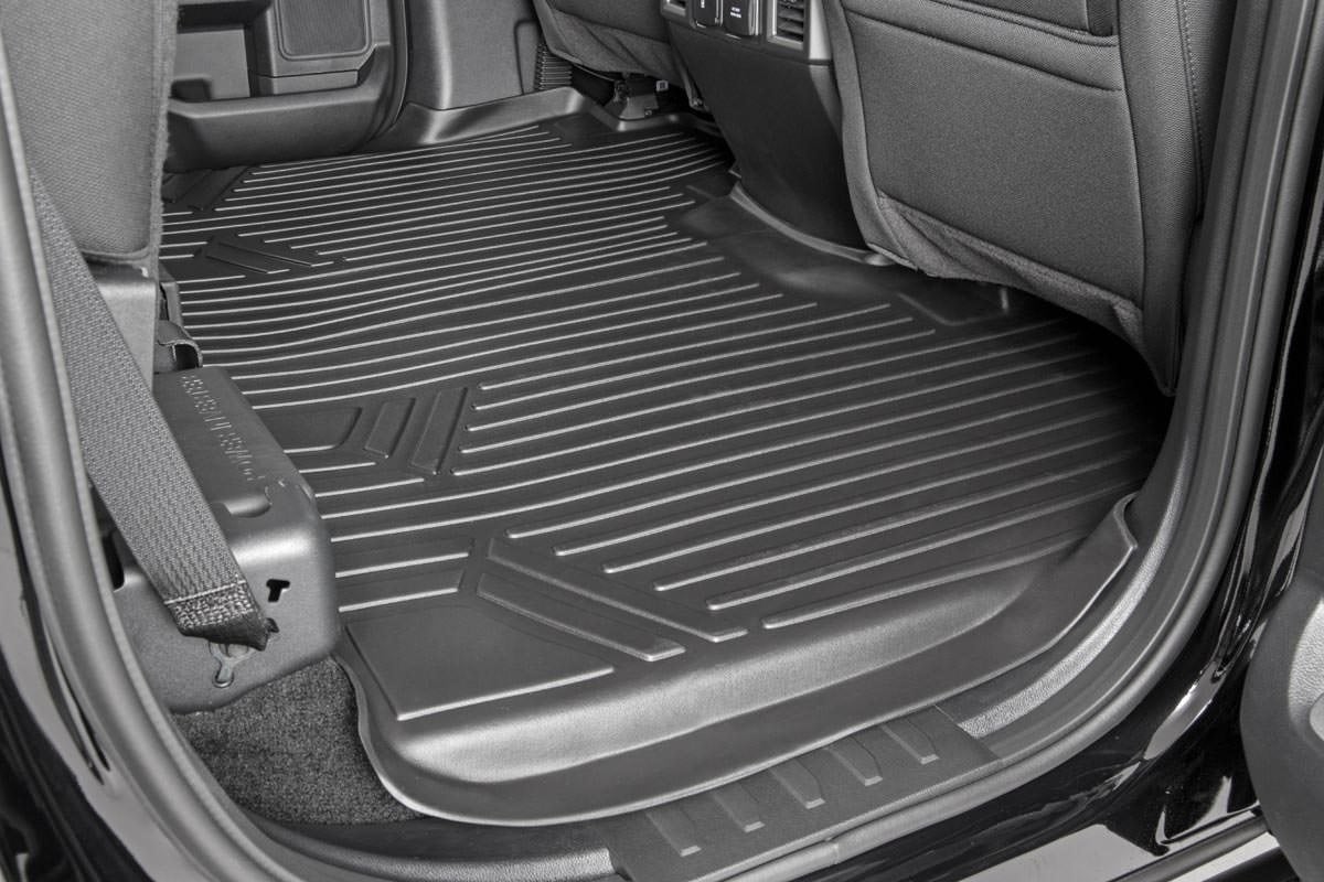 Rough Country Floor Mats | Front & Rear | Crew | Chevy/GMC Canyon/Colorado 2WD/4WD (2015-2022)
