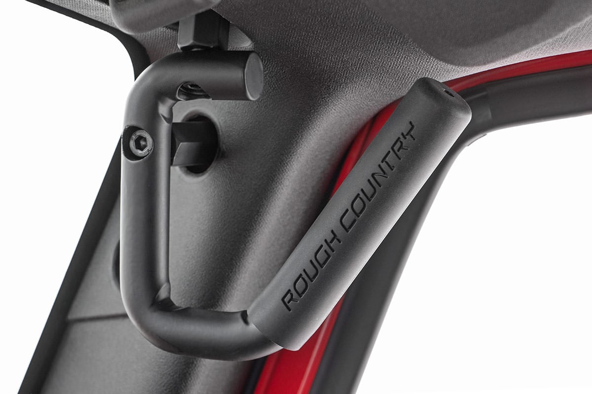 Rough Country Grab Handles | Steel | Front & Rear | Black | Jeep Wrangler JK/Unlimited (2007-2018)