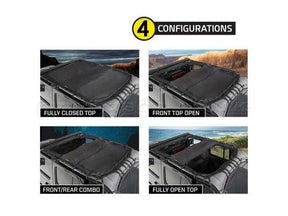 SmittyBilt Extended Bikini Shade Top w/ Skylights for 2018-2026 Jeep Wrangler JL 4 Door