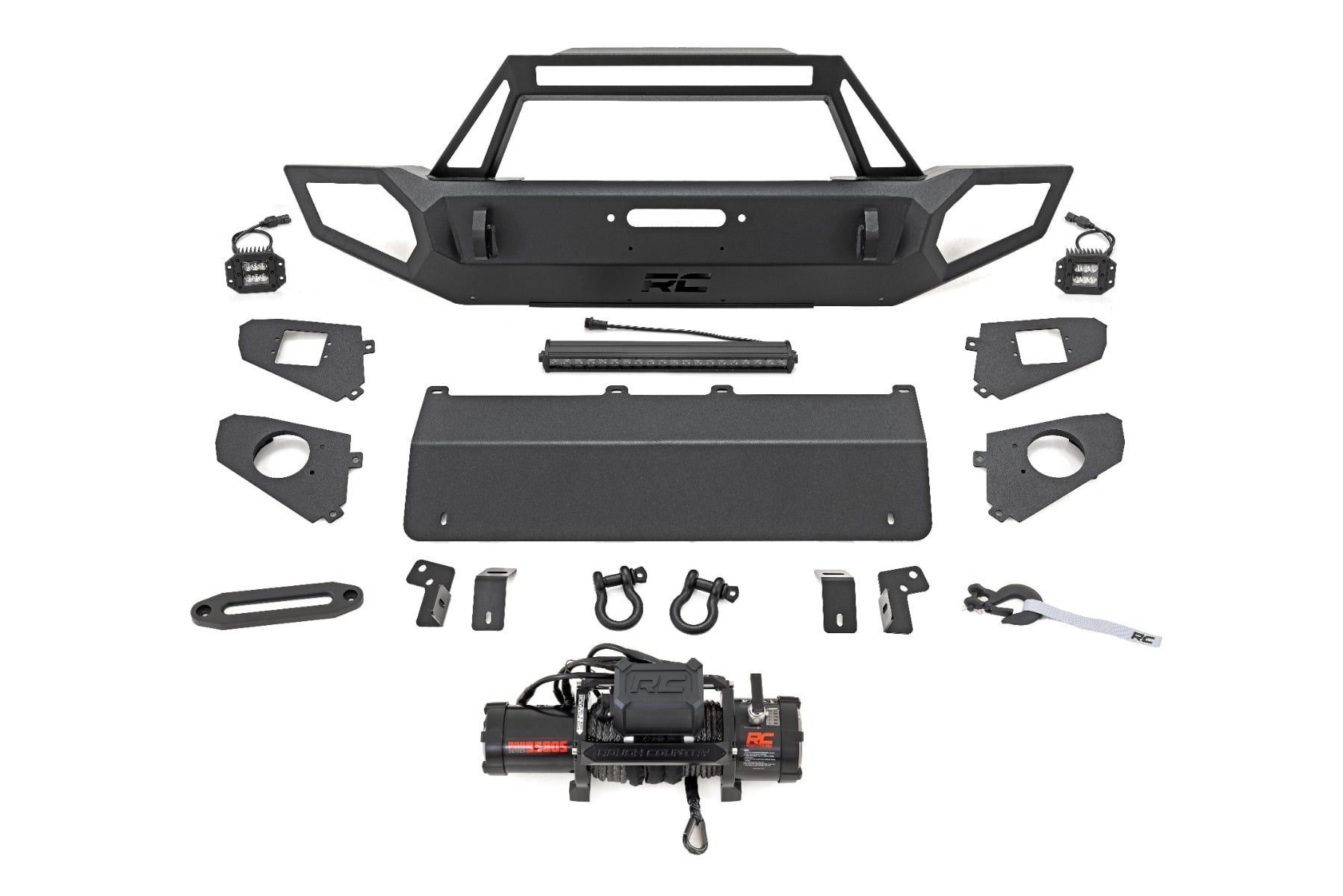 Rough Country Front Winch Bumper Jeep Gladiator JT/Wrangler JK & JL/Wrangler Unlimited