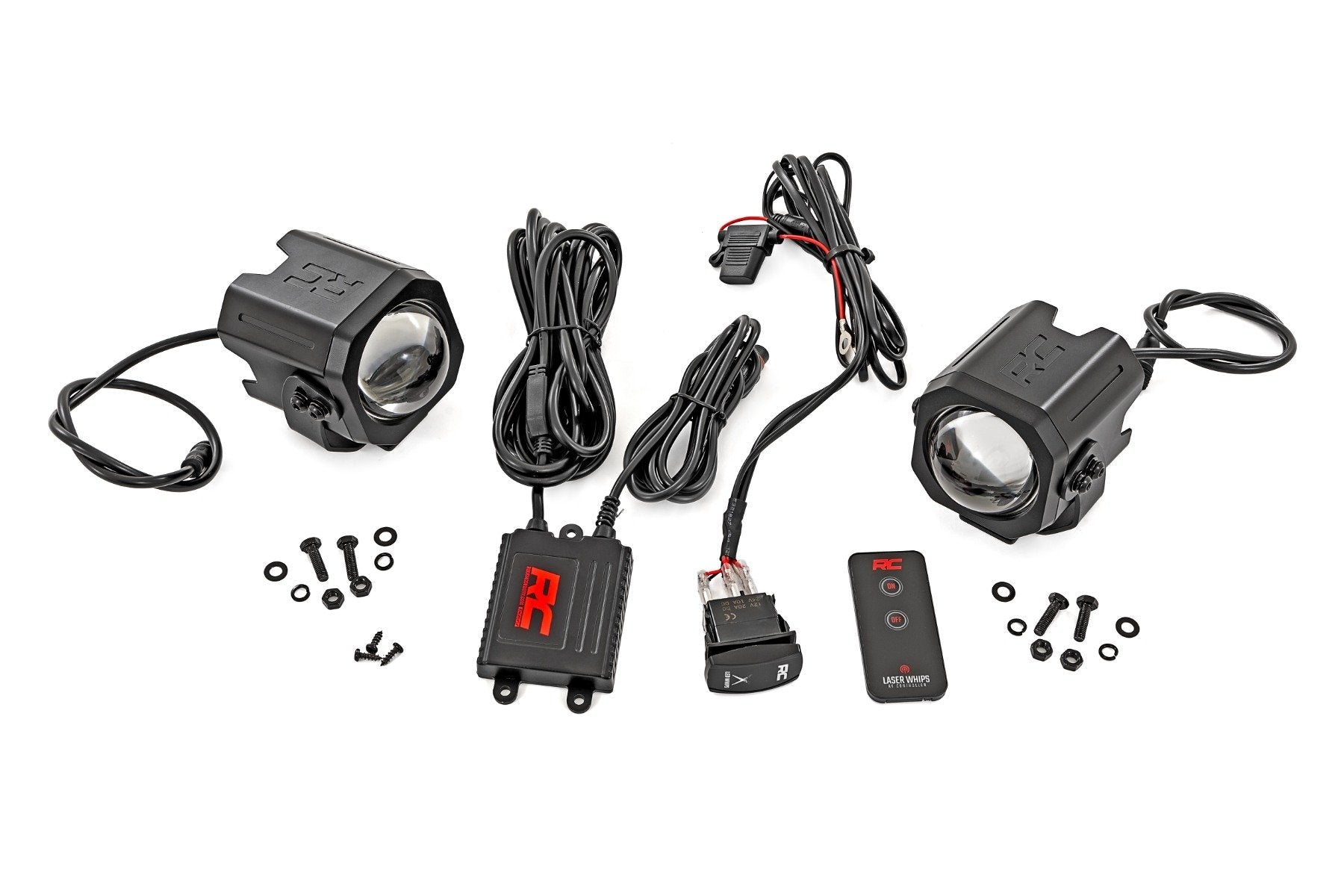 RC V2 Lazer UTV Whip Light Kit – 2400 Lumen Multicolor LED Pair | Complete Off-Road Lighting Package