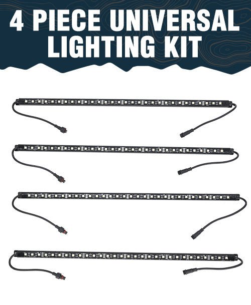 4 Piece Universal Bed Cap & Tent LED Light Kit – Plug & Play RGBWW Camping Lights