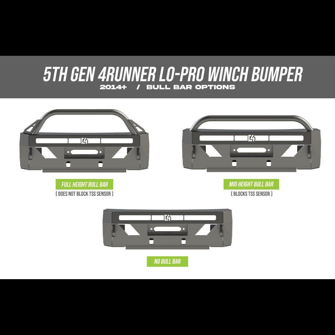 C4 Fabrication Lo-Pro Winch Bumper for 2014-2024 Toyota 4Runner - Recon Recovery