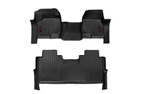 Rough Country Floor Mats | Front & Rear | Front Bench | Ford F-250/F-350 Super Duty 2WD/4WD (2017-2025)
