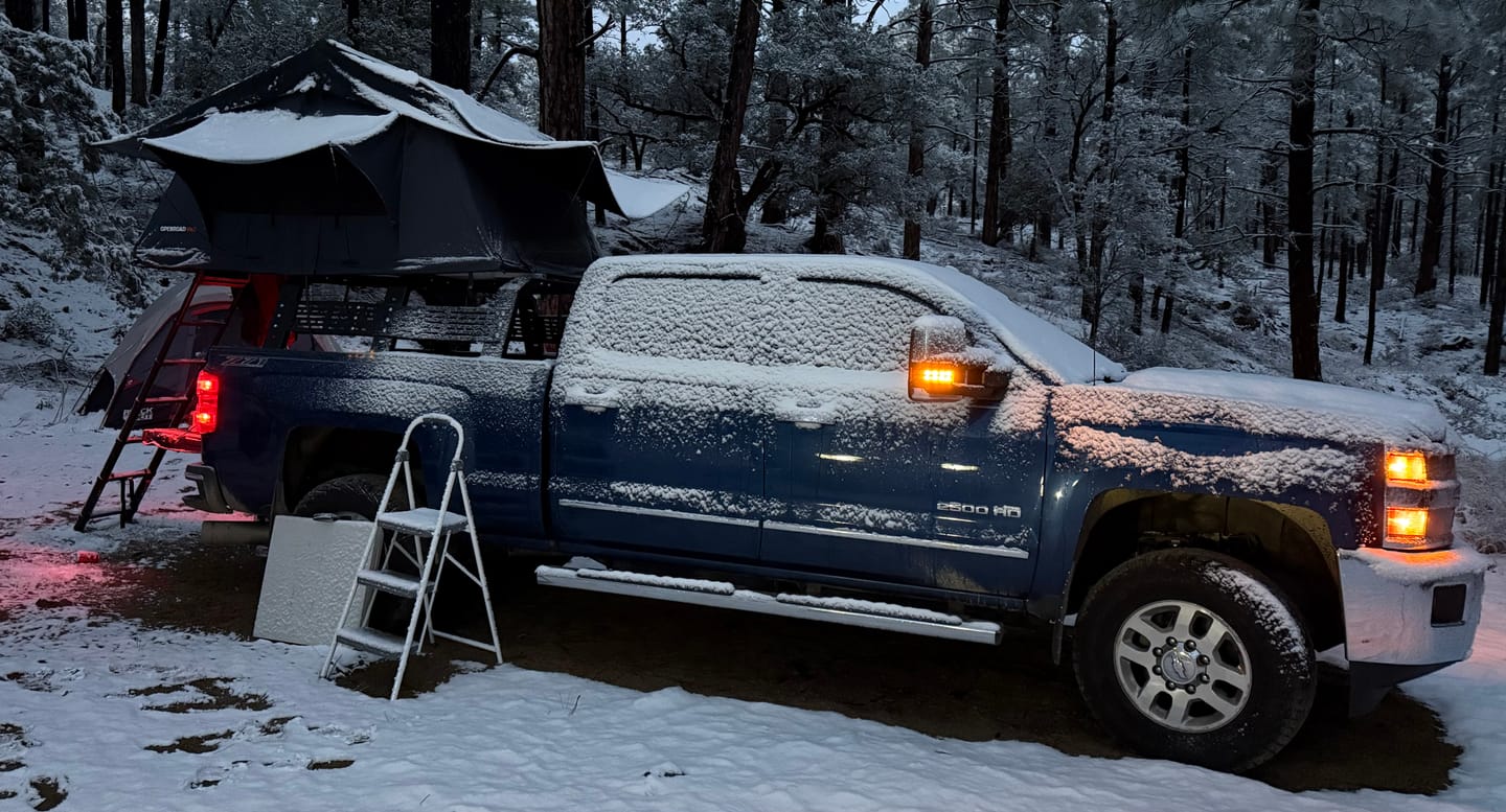 Openroad Soft Shell 2-3 People Rooftop Tent with Built in LED lights - 4 Season
