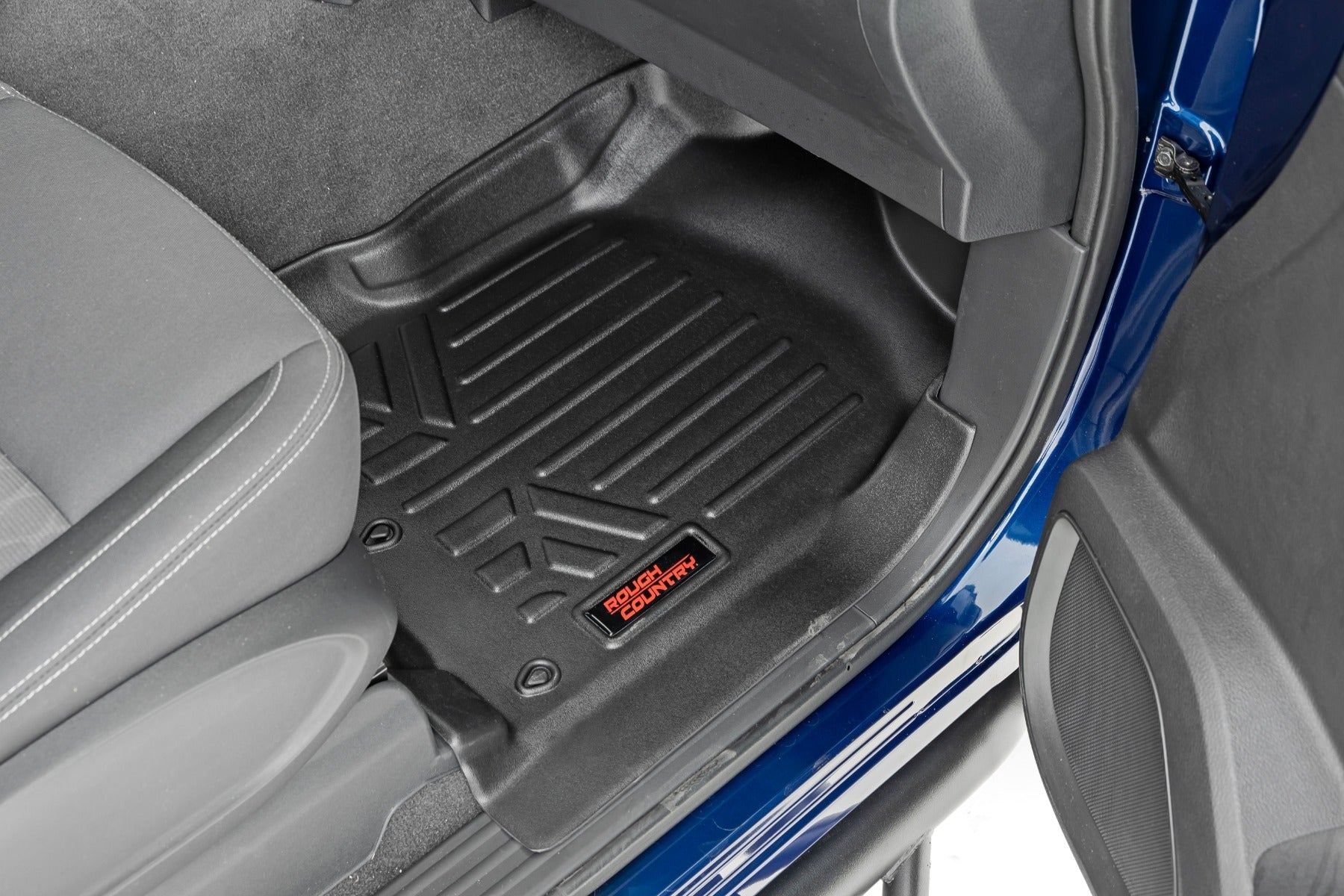Rough Country Floor Mats | Front & Rear | Extended Cab | Chevy/GMC 1500/2500HD (2007-2014)