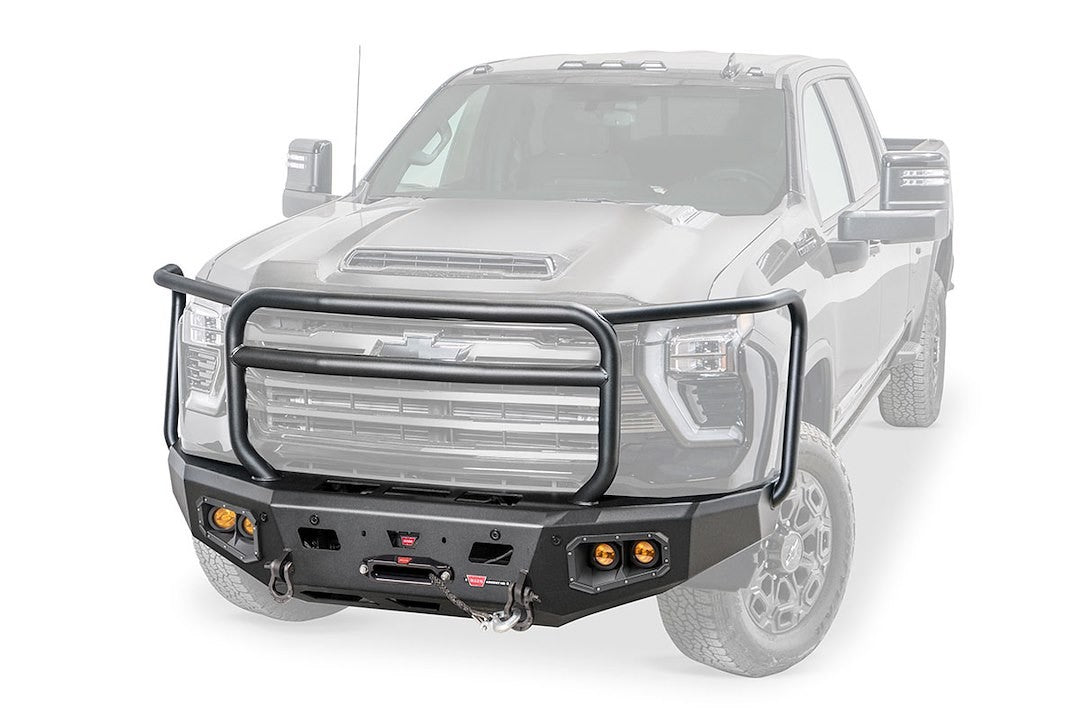 WARN Ascent Front Bumper | 2024-2026 Silverado 2500HD & 3500HD | Winch Ready