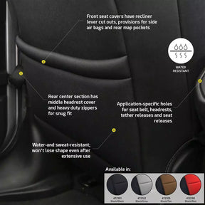 Smittybilt Black Neoprene Seat Cover Set Front & Rear For 2018-2025 Jeep Wrangler JL- Recon Recovery