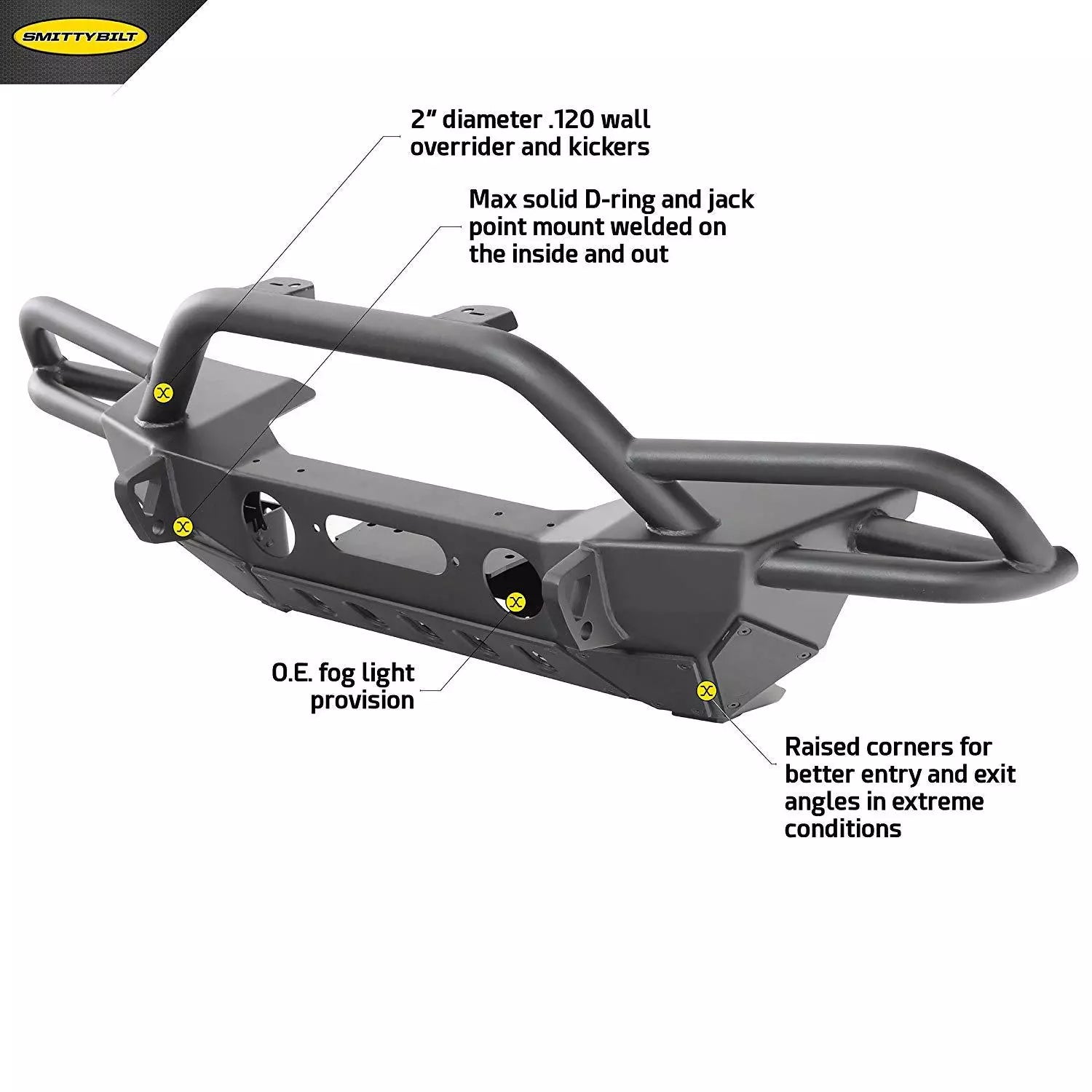 Smittybilt SRC Gen2 Front Bumper For 2018-2025 Jeep Wrangler JL - Recon Recovery