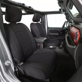 Smittybilt Black Neoprene Seat Cover Set Front & Rear For 2018-2025 Jeep Wrangler JL- Recon Recovery