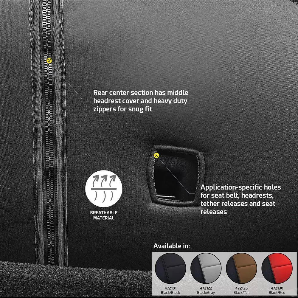 Smittybilt Black Neoprene Seat Cover Set Front & Rear For 2018-2025 Jeep Wrangler JL- Recon Recovery