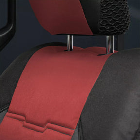 Smittybilt GEN2 Red Neoprene Seat Cover Set Front & Rear For 2018-2025 Jeep Wrangler JL - Recon Recovery