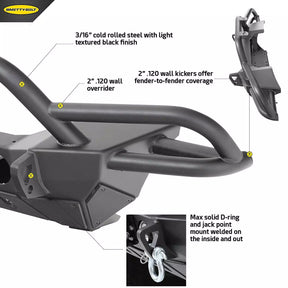 Smittybilt SRC Gen2 Front Bumper For 2018-2025 Jeep Wrangler JL - Recon Recovery