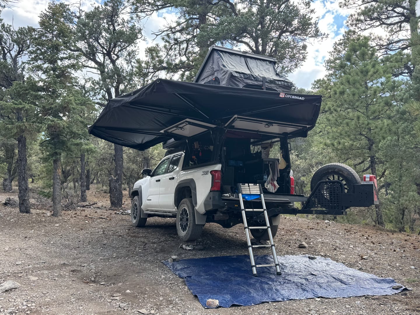 Openroad Plus Size 270 Degree Free Standing Overland Awning With LEDs & Mounting Hardware