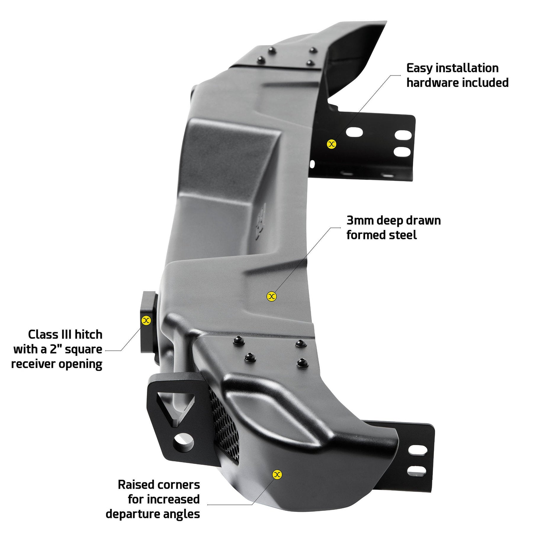 Smittybilt Stryker Modular Rear Bumper For 2018-2026 Jeep Wrangler JL - Recon Recovery