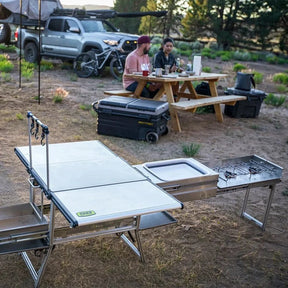 Smittybilt All-in-One Outdoor Kitchen Station - Fold-Up Stainless Steel Camp Kitchen