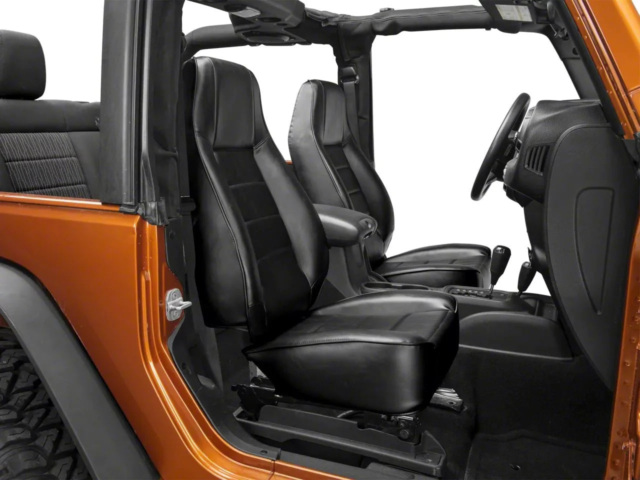 Smittybilt Factory Replacement Black Vinyl Seats For 1976 - 2003 Jeep Wrangler - Recon Recovery