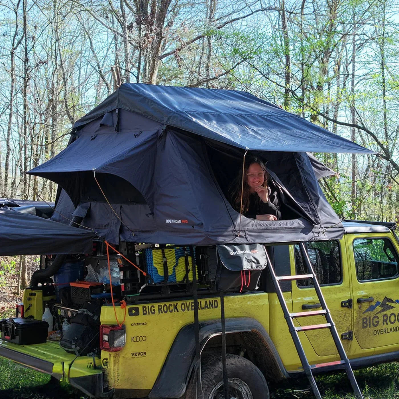 Openroad Soft Shell 2-3 People Rooftop Tent with Built in LED lights - 4 Season