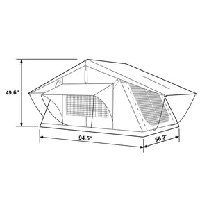 Openroad Soft Shell 2-3 People Rooftop Tent with Built in LED lights - 4 Season