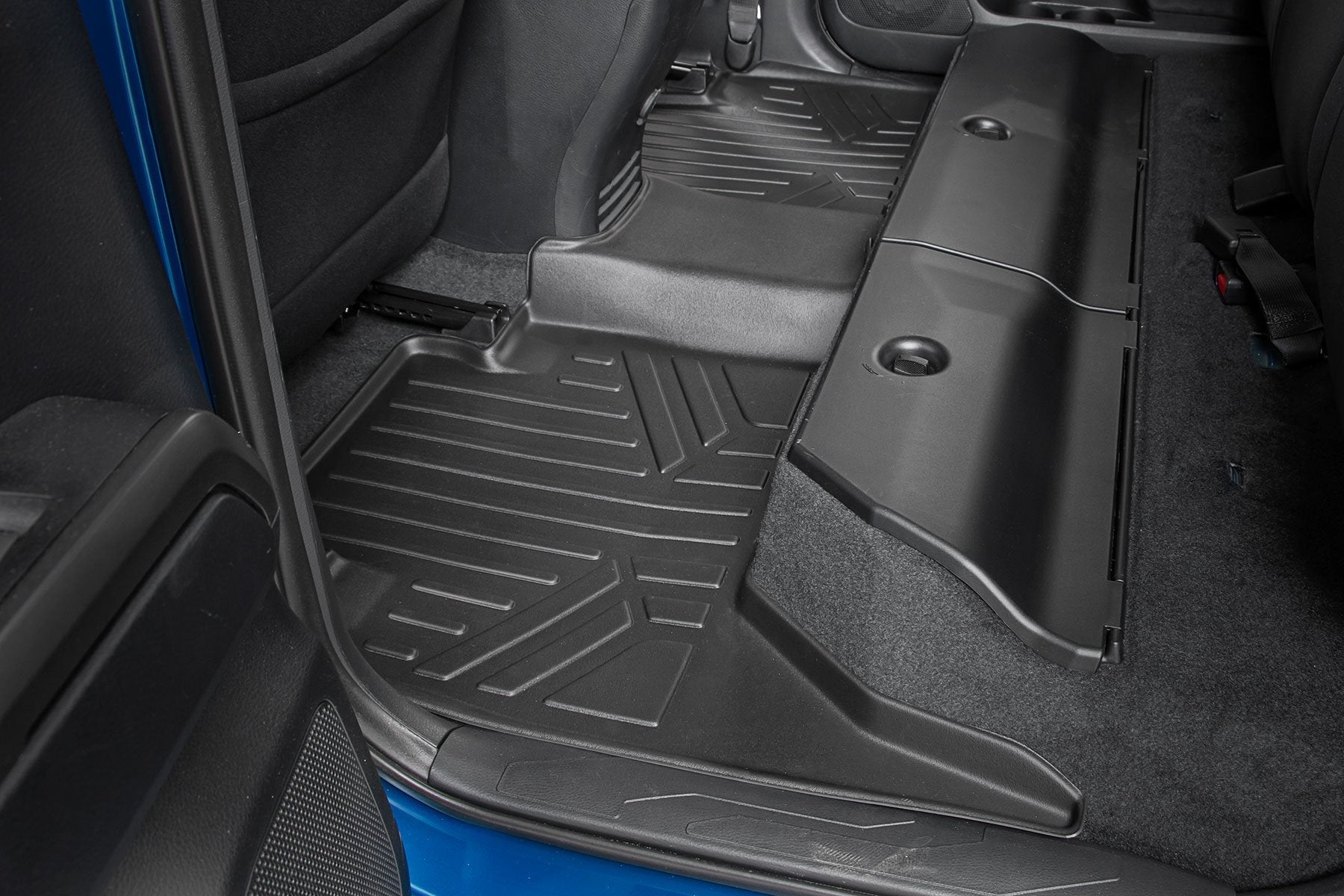 Rough Country Floor Mats | Front & Rear | Extended Cab | Silverado Sierra 1500/2500HD/3500HD 2WD/4WD ( 2014-2019)