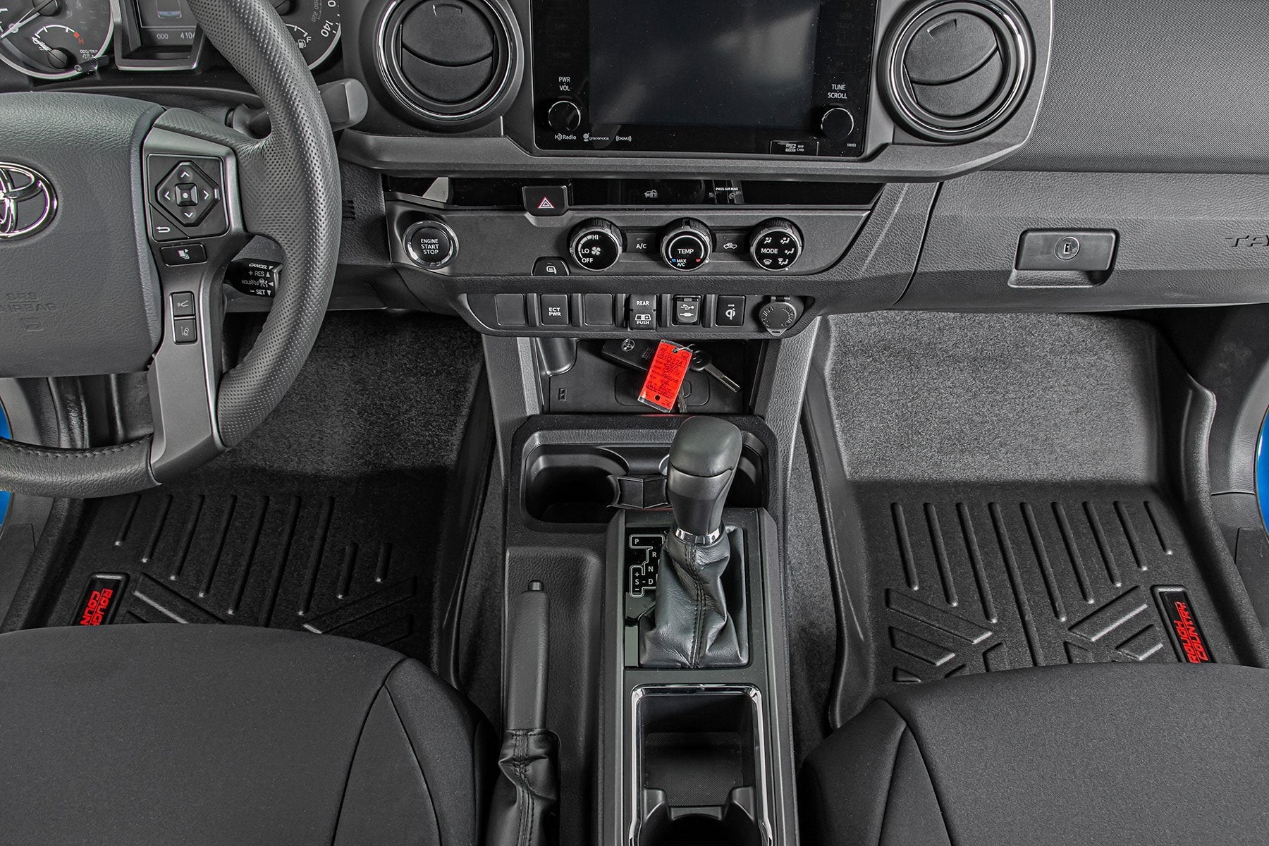 Rough Country Floor Mats | Front & Rear | Extended Cab | Silverado Sierra 1500/2500HD/3500HD 2WD/4WD ( 2014-2019)