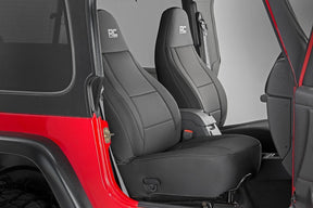 Rough Country Seat Covers | Front and Rear | Jeep Wrangler TJ & Unlimited (2003-2006)