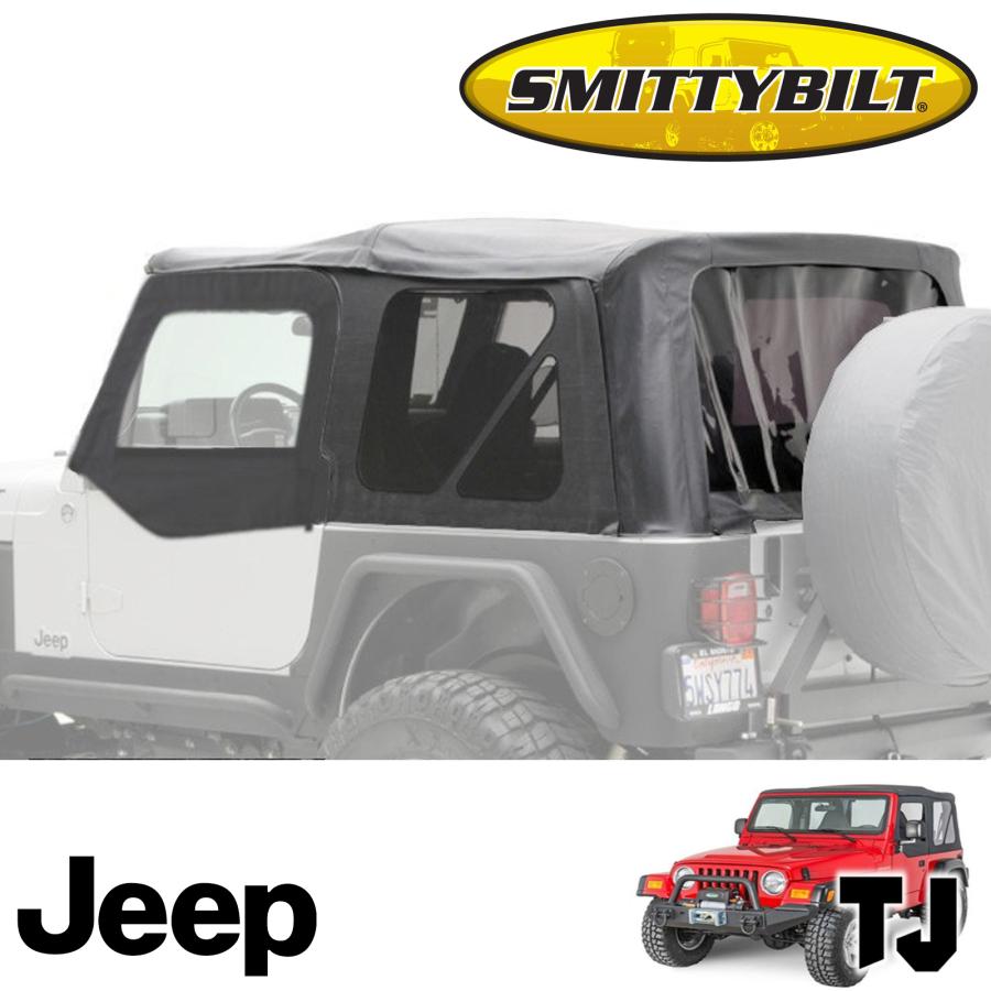 Smittybilt OEM Style Replacement Soft Top w/ Door Skins For 1997 - 2006 Jeep Wrangler TJ - Black