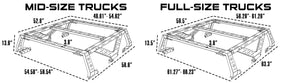 OVS Mid Height Overland Bed Rack for All Mid Size Trucks Universal Fitment - Recon Recovery