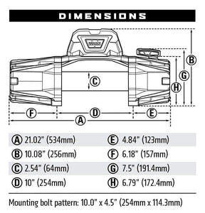 Warn VR EVO 10-S Electric Winch - 10,000 lbs. 90 ft. Synthetic Line - Recon Recovery