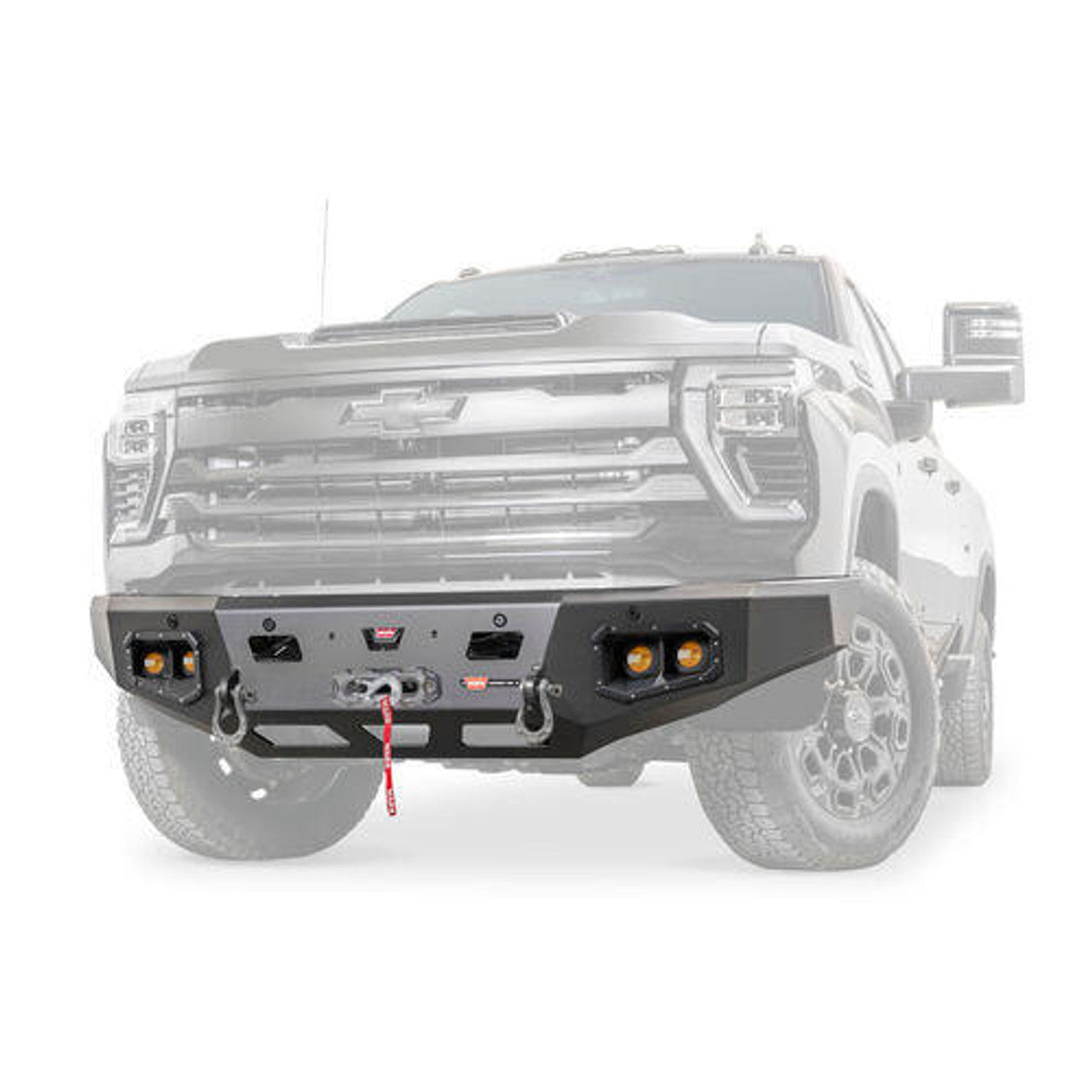 WARN Ascent Front Bumper | 2024-2026 Silverado 2500HD & 3500HD | Winch Ready