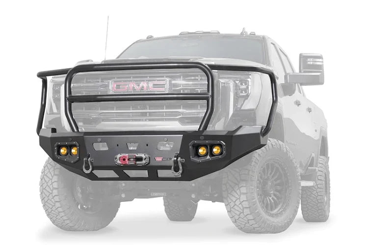 WARN Ascent Front Bumper | 2024-2026 GMC Sierra 2500HD & 3500HD | Winch Ready