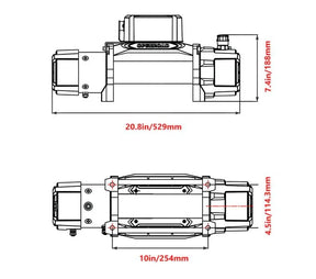 OPENROAD 12,000lbs Wireless Electric Winch with Synthetic Rope - IP68 Rated