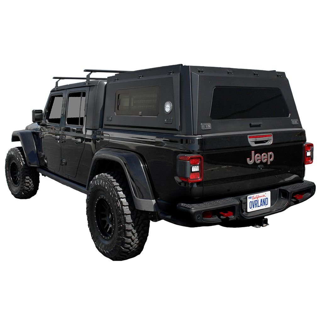 OVS Expedition PRO+ Stainless Steel Truck Cap with Full Windows for 2020-2025 Jeep Gladiator JT